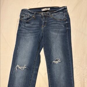 Blue Distressed Women Jeans